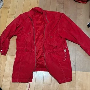 Vintage Red Raincoat Jacket